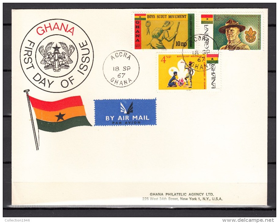 Ghana 1967,3V  On FDC,Scouting,padvinderij,pfadfinder,scoutisme,escultismo,scoutismo(L1853) - Brieven En Documenten