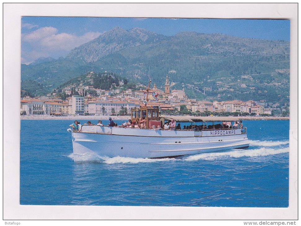 CPM DPT 06 MENTON  HIPPOCAMPE, PROMENADES EN MER En 1990!! - Altri & Non Classificati