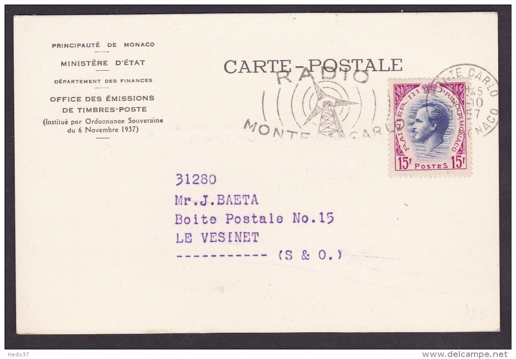 Monaco - Lettre - Marcofilia