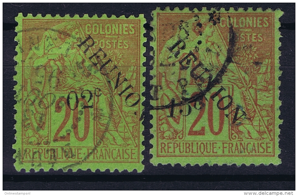 REUNION   Yv Nr 29 + 30 Obl Used - Used Stamps