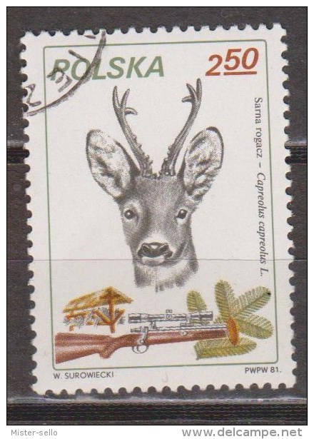 POLONIA 1981. FAUNA - CIERVOS. USADO - USED. - Game