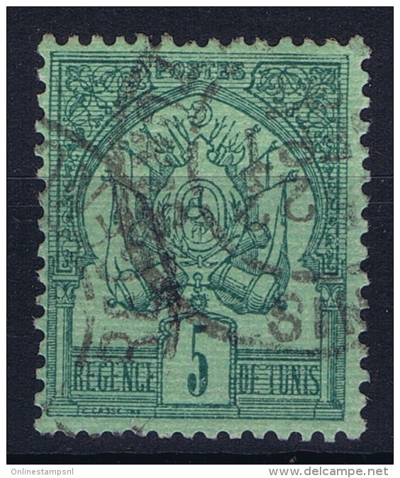 TUNESIE  Yv Nr 3a Fond Ligné  Obl Used  1897 - Used Stamps