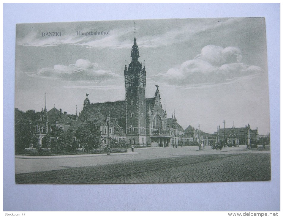 DANZIG, Bahnhof     ,  Schöne Karte  Um 1910 - Danzig