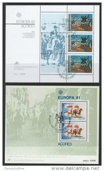 Portugal Azores  1981-2  Sc#322a & 333a  Europas Set MNH**  2016 Scott Value $6 - Azores