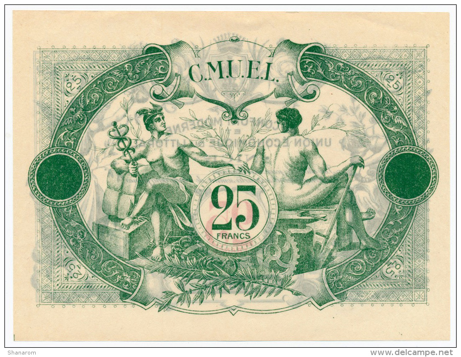 NICE // UNION ECONOMIQUE Du LITTORAL/AU CONFORT MODERNE // 25 Francs - Bonds & Basic Needs