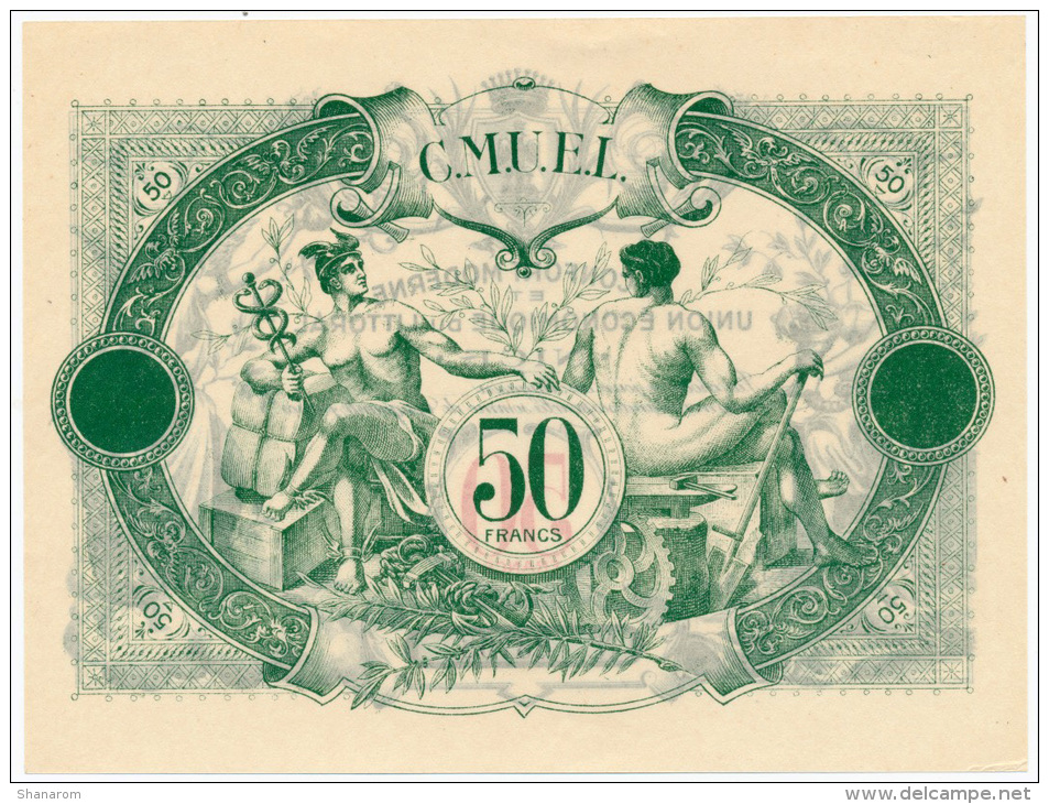 NICE // UNION ECONOMIQUE Du LITTORAL/AU CONFORT MODERNE // 50 Francs - Bonds & Basic Needs