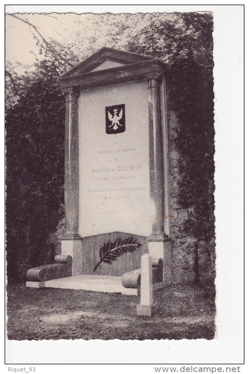 CARTE PHOTO-Monument "des Restes De Gaspard De COLIGNY Amiral De France Tué Dans La St Barthélémy 24.8.1572" - Chatillon Coligny