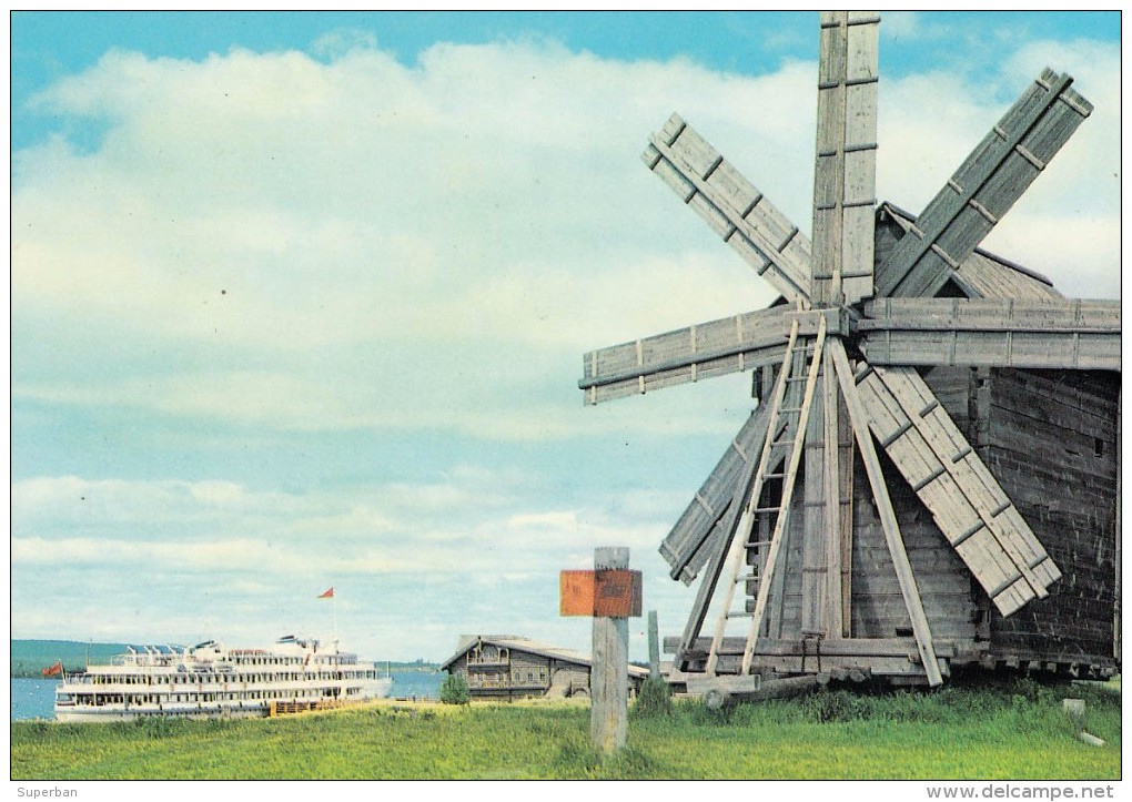 MOULIN à VENT Sur ÎLE KIJI - CARÉLIE / USSR - RUSSIE - WINDMILL In KARELIA - KIZHI ISLAND / USSR - RUSSIA - 1969 (t-035) - Moulins à Vent