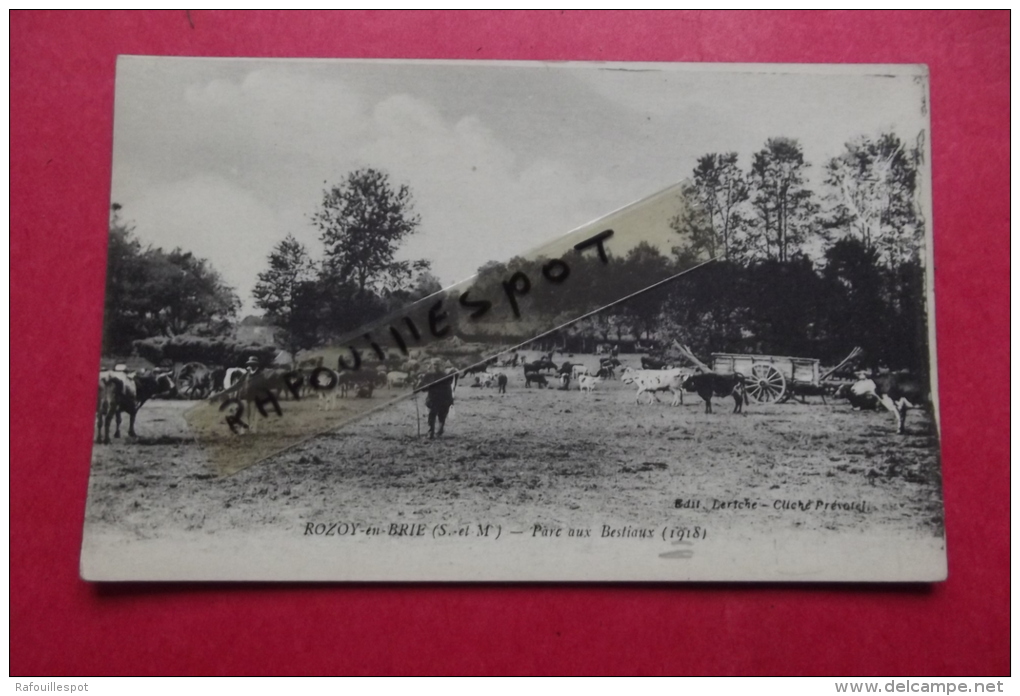 Cp  Rozoy En Brie  Parc Aux Bestiaux ( 1918) - Rozay En Brie