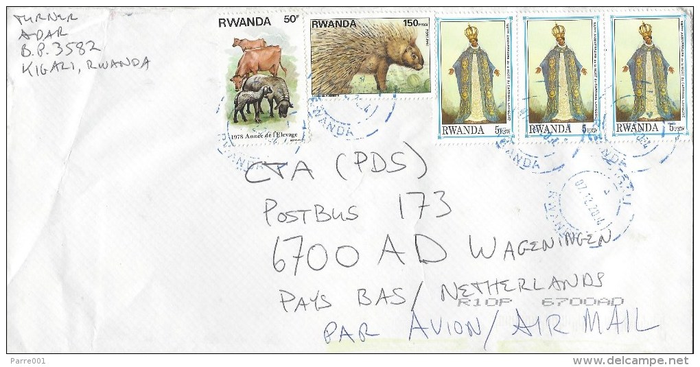 Rwanda 2004 Kigali Cow Sheep Porcupine Religion Cardinal Cover - Gebruikt