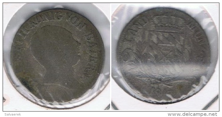 ALEMANIA BAIERN 6 KREUTZER  1817 PLATA SILVER R - Monedas Pequeñas & Otras Subdivisiones