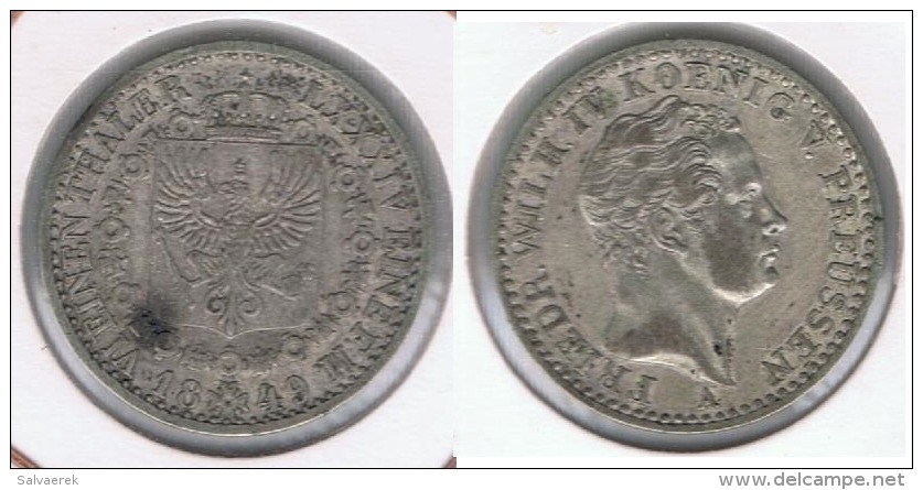 ALEMANIA PRUSIA 6 EINEN THALER  1849 PLATA SILVER R - Monedas Pequeñas & Otras Subdivisiones