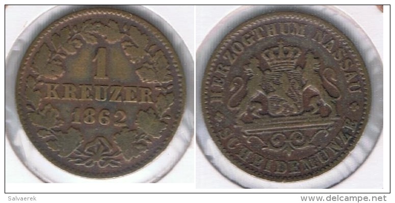 AUSTRIA ALEMANIA  KREUTZER 1862  NASSAU R - Austria