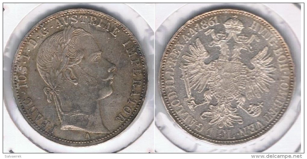 AUSTRIA FLORIN 1861 PLATA SILVER R BONITA - Austria