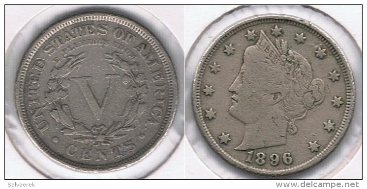 EE.UU. USA 5 CENTS  DOLLAR 1896 R - 1883-1913: Liberty