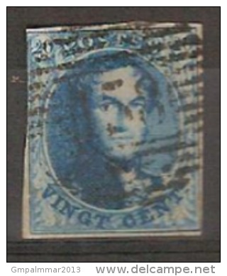 Medaillon 20 Cent Met Stempel P158 Van ECAUSSINNES (zie 2 Scans) ! Inzet 10 € ! - 1849-1865 Médaillons (Autres)