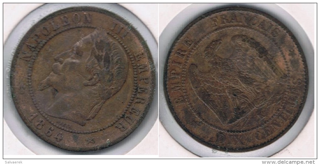 FRANCIA FRANCE 10 CENTIMES FRANC K 1864 R - Otros & Sin Clasificación