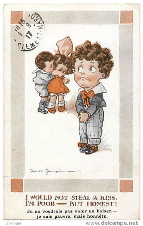 Themes Div- Ref L222 - Illustrateur Fred Spurgin - Enfants- Couple D Enfants - - - Spurgin, Fred