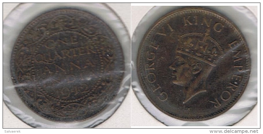 INDIA QUARTER ANNA 1941 R - India