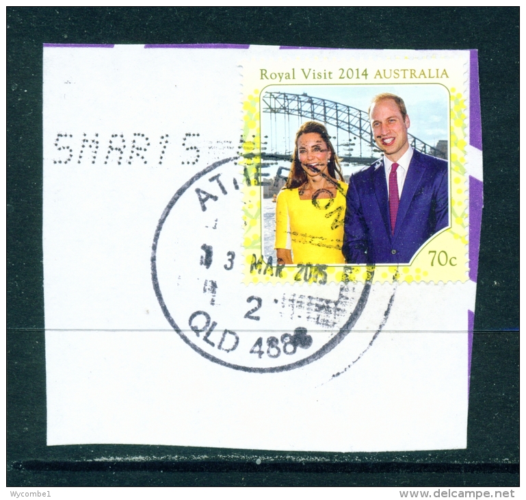 AUSTRALIA  -  2014  Royal Visit  70c  Sheet Stamp  Used CDS As Scan - Used Stamps