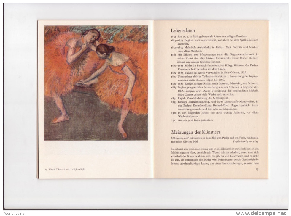 Edgar Degas (1834–1917), A French Artist Famous For His Paintings, Sculptures, Prints. Paperback Book. Maler Und Werk - Schilderijen &  Beeldhouwkunst