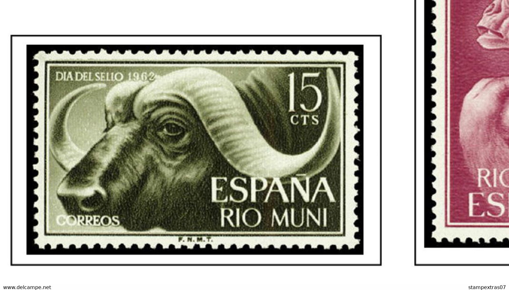 COLOR PRINTED RIO MUNI 1960-1968 STAMP ALBUM PAGES (8 illustrated pages) >> FEUILLES ALBUM