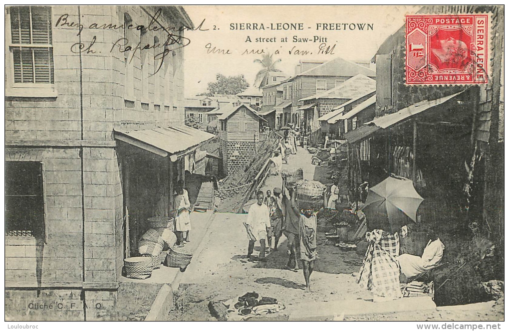 SIERRA LEONE FREETOWN A STREET AT SAW  PITT - Sierra Leone