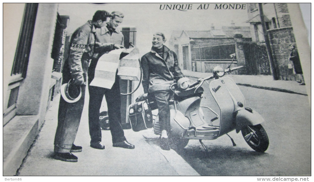 VESPA - VESPA-SERVICE - PUBLICITE DE 1958 ISSUE D'UN MAGAZINE ILLUSTRE - - Publicités