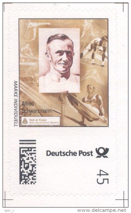 Germany Deutschland - Olympic Games 1936 1952 Karl Alfred Schwarzmann - Gymnastics All Arround, Vault; Personalized - Ete 1936: Berlin