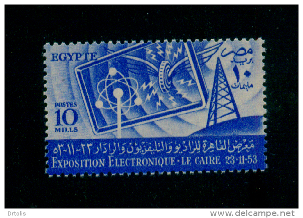 EGYPT / 1953 / RADIO / TELEVISION / ELECTRONICS / COMMUNICATIONS / ATOM / ELECTRONICS EXHIBITION / MNH / VF. - Neufs