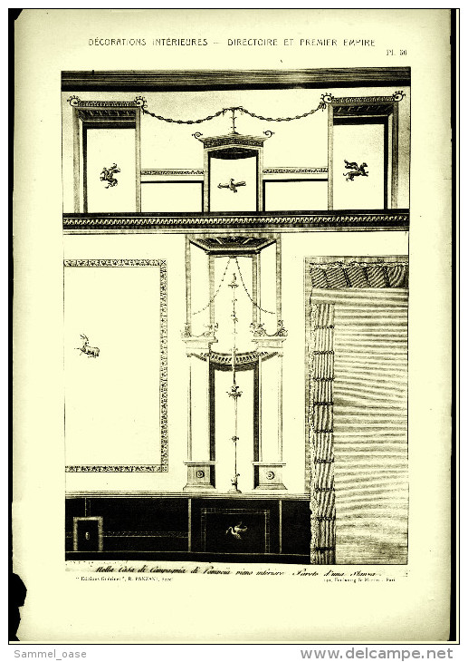 Ca. 1900/1910  - Decorations Interieures - Directoire Et Premier Empire - Baukunst Architektur Ornamente - Architektur