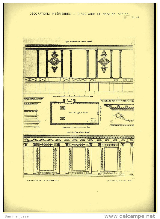 Ca. 1900/1910  - Decorations Interieures - Directoire Et Premier Empire - Baukunst Architektur Ornamente - Architettura