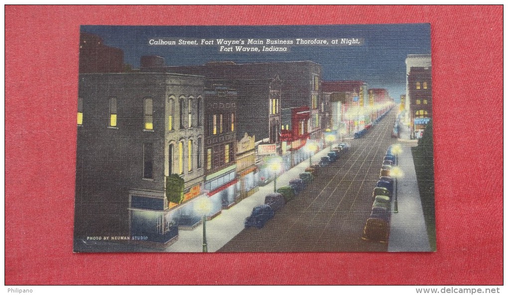 - Indiana> Fort Wayne   Night Scene  Calhoun Street  ===  Ref 2030 - Fort Wayne