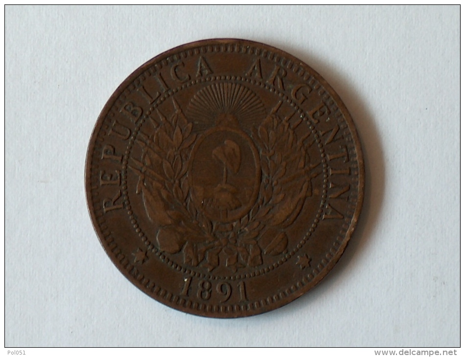 ARGENTINE DOS CENTAVOS 1891 - Argentine