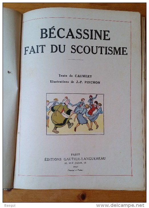 BD Cartonnée, Becassine Fait Du Scoutisme, Réédition De 1949,,  64 Pages - Bécassine