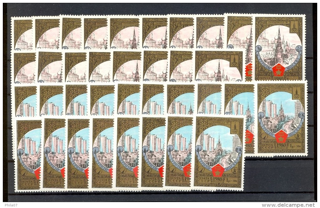 Russia SSSR - Mi.No. 4927/4928, MNH, Olympiad 1980. - 18 Complete Series, Golden Cities - Ungebraucht