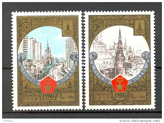 Russia SSSR - Mi.No. 4927/4928, MNH, Olympiad 1980. - 18 Complete Series, Golden Cities - Neufs
