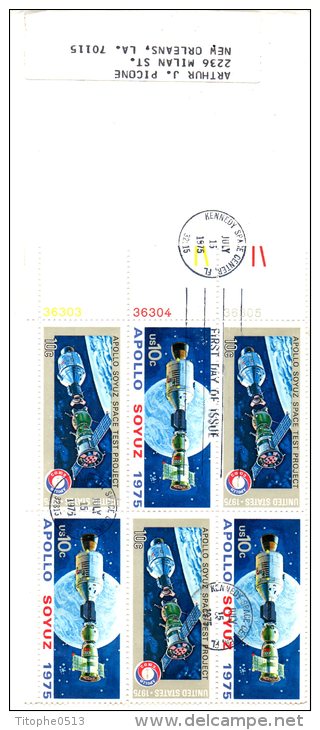 USA. N°1059-60 De 1975 Sur Enveloppe 1er Jour. Coopération Spatiale Avec L'URSS. - Nordamerika