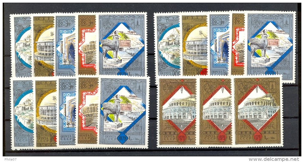 Russia SSSR - Mi.No. 4872/4877, MNH, Olympiad 1980, 3 Complete Series, Golden Cities. - Autres & Non Classés