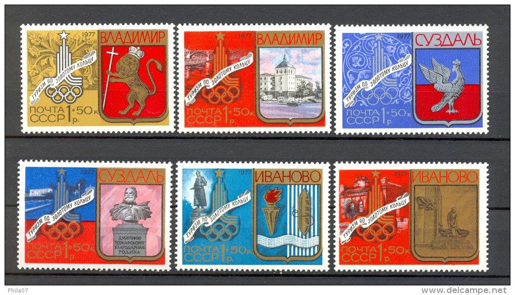 Russia SSSR - Mi. No. 4686/4691, MNH, Olympiad 1980. - 3 Complete Series, Golden Cities - Andere & Zonder Classificatie