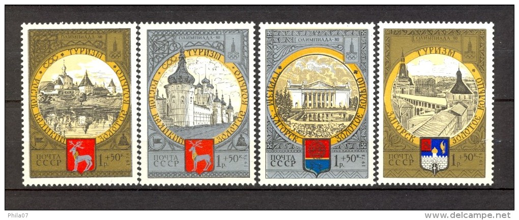 Russia SSSR - Mi. No. 4788/4791 And 4810/4813, MNH, Olympiad 1980. - Complete Series, Golden Cities - Autres & Non Classés