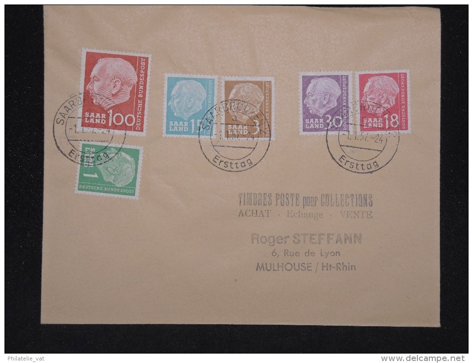 SARRE - Enveloppe Pour Mulhouse En 1957 - Aff. Plaisant - A Voir - Lot P11410 - Brieven En Documenten