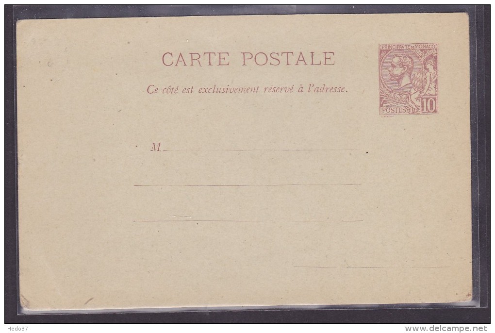 Monaco Entiers Postaux Albert 1er - Postal Stationery