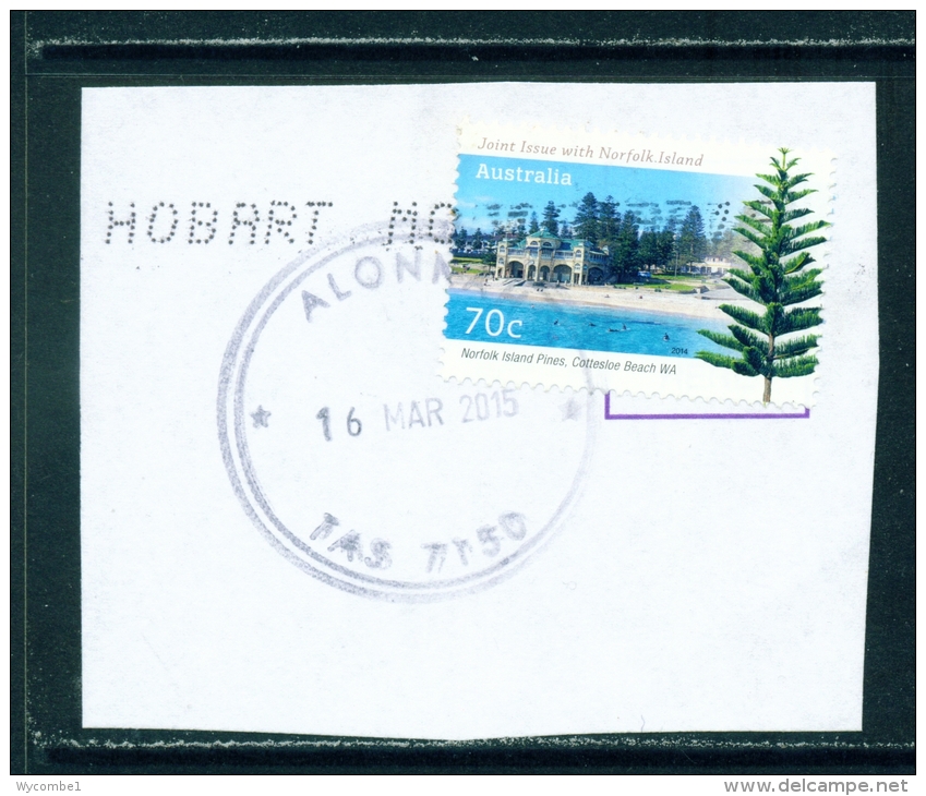 AUSTRALIA  -  2014  Joint Issue With Norfolk Island  70c  Sheet Stanps  Used CDS On Piece - Usati