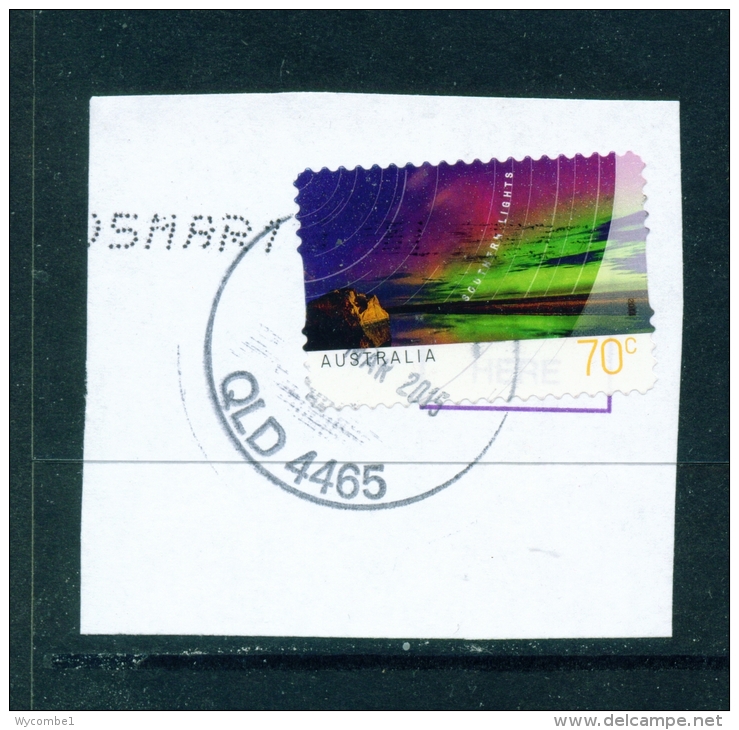 AUSTRALIA  -  2014  Southern Lights  70c  Self Adhesive  Used CDS On Piece - Oblitérés