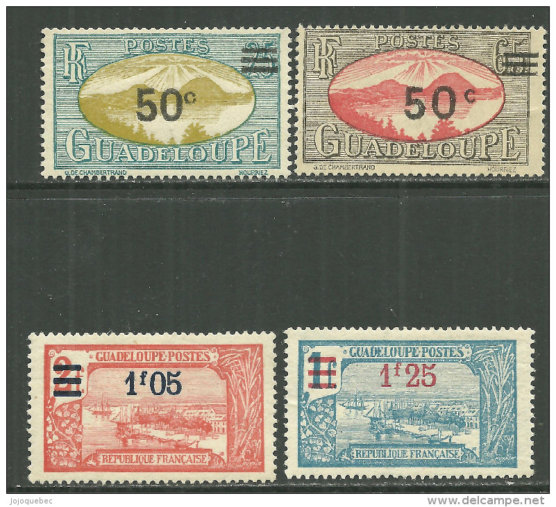 Guadeloupe Neufs Avec Charniére, Surcharger, MINT HINGED, SURCHARGED - Neufs