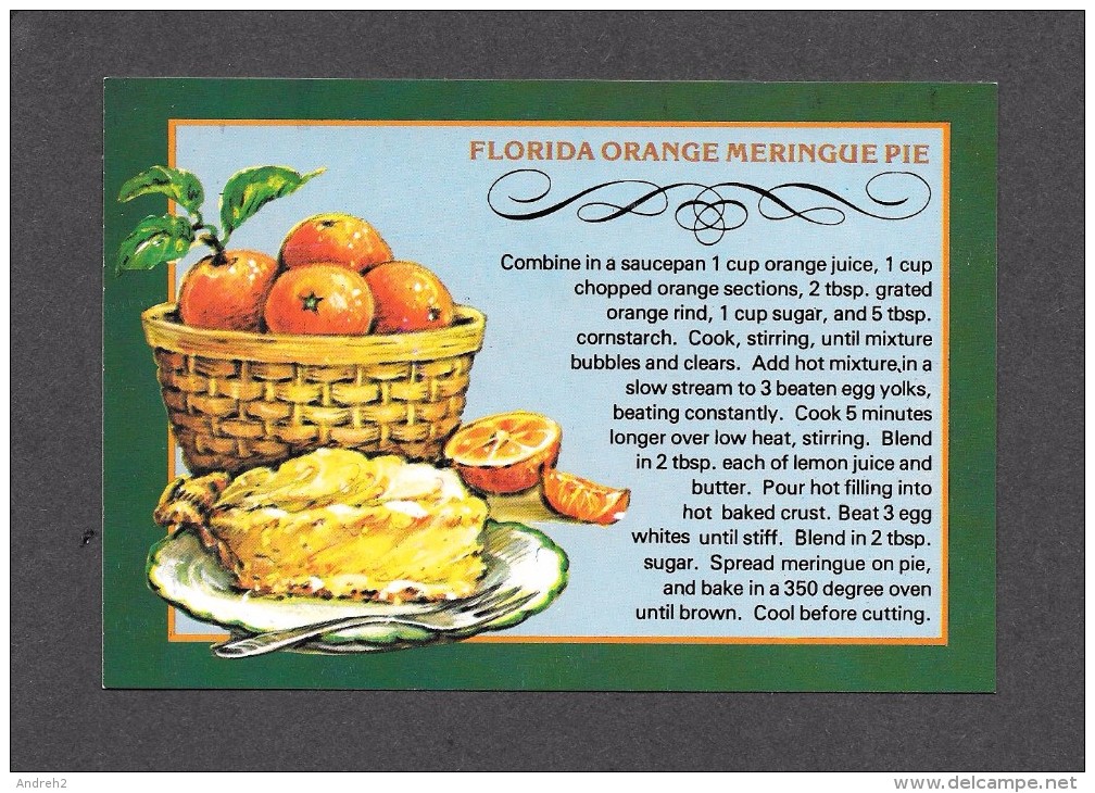 RECETTES CUISINE - COOKING RECIPES - FLORIDA ORANGE MERINGUE PIE - Recettes (cuisine)