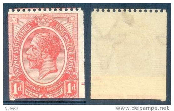 South Africa 1914. 1d COIL STAMP Join And Hole (UHB R2 V3 V6). SACC 18*, SG 19*. - Unused Stamps