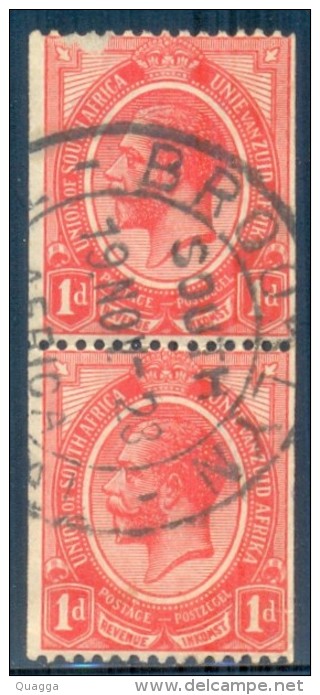 South Africa 1914. 1d Scarlet COIL STAMP. SACC 18, SG 19. - Unused Stamps