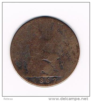 *** GREAT BRITAIN  1/2 PENNY 1862  VICTORIA - C. 1/2 Penny